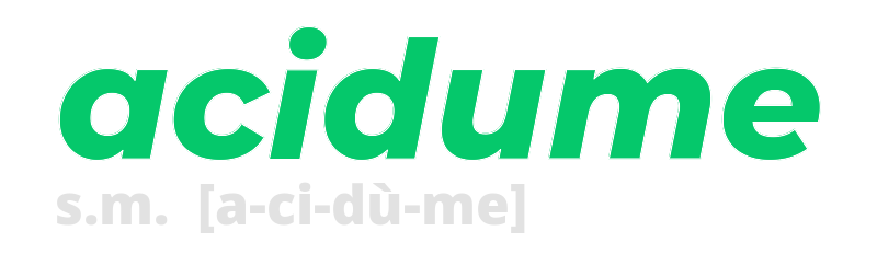 acidume