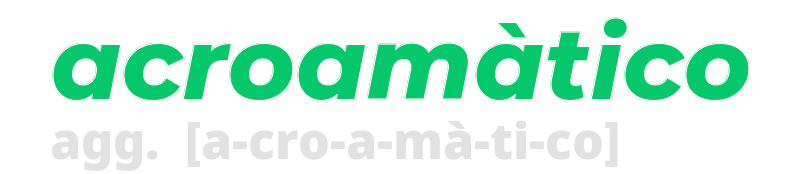 acroamatico