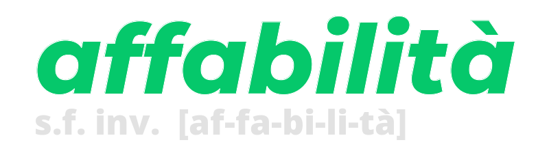 affabilita