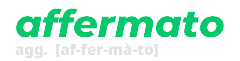 affermato