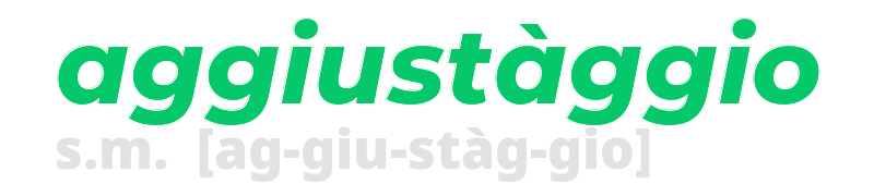 aggiustaggio