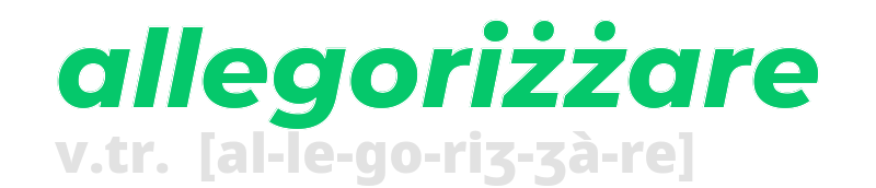 allegorizzare