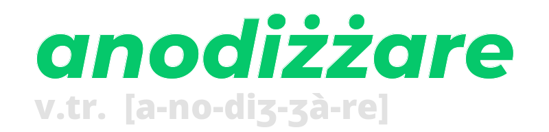 anodizzare