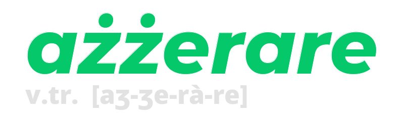 azzerare