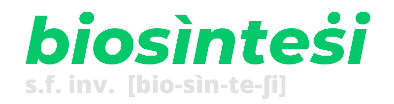 biosintesi