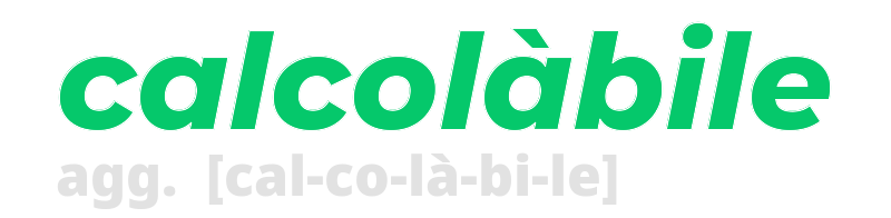 calcolabile