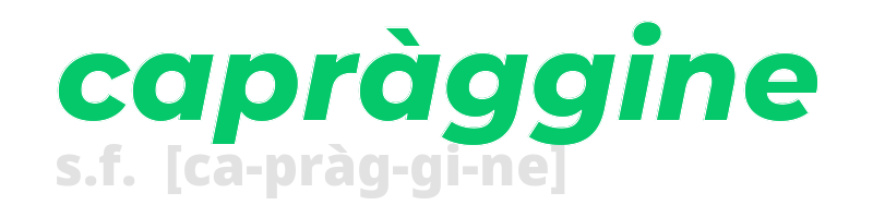 capraggine