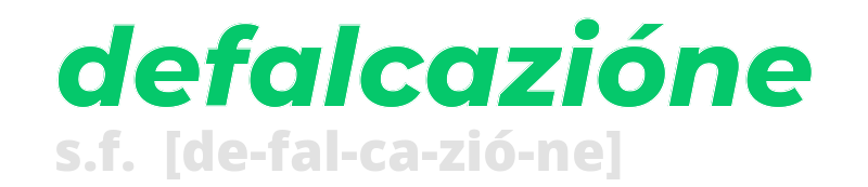 defalcazione