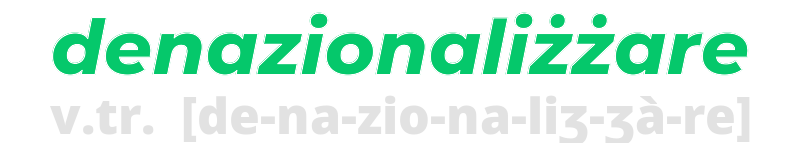 denazionalizzare