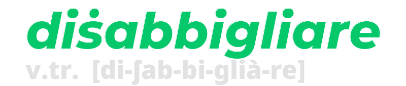 disabbigliare