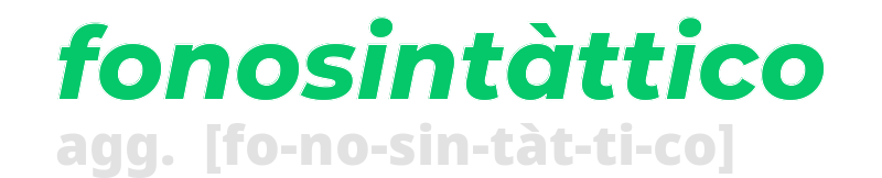 fonosintattico