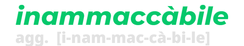 inammaccabile