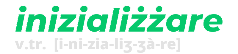 inizializzare