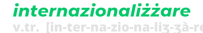 internazionalizzare