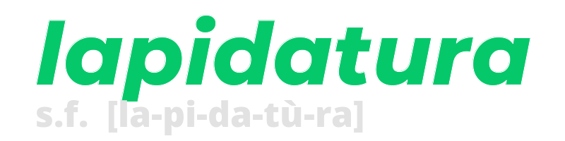 lapidatura