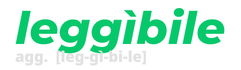 leggibile