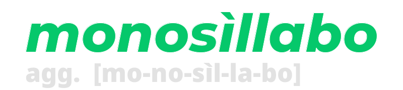 monosillabo