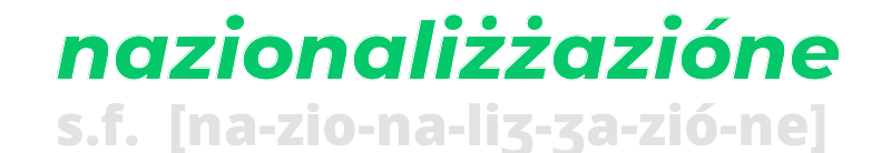 nazionalizzazione