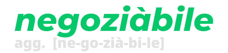 negoziabile