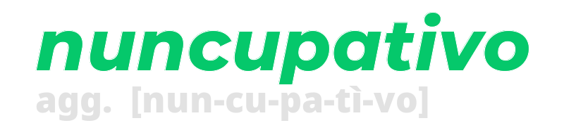 nuncupativo