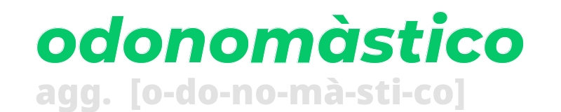 odonomastico