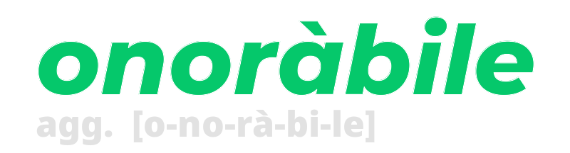 onorabile