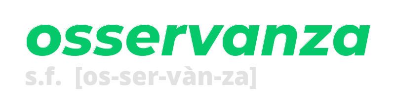 osservanza