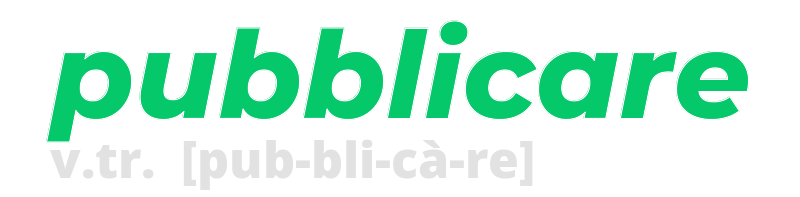 pubblicare