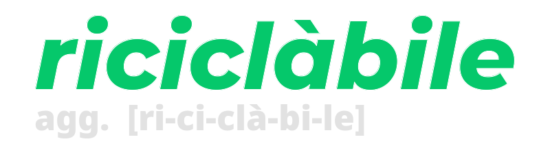 riciclabile