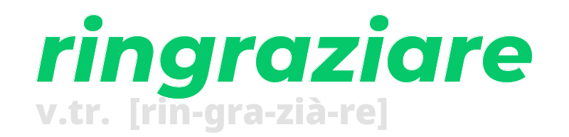 ringraziare