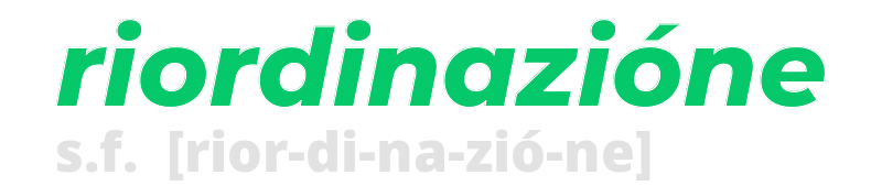 riordinazione