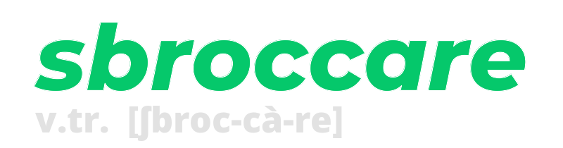 sbroccare