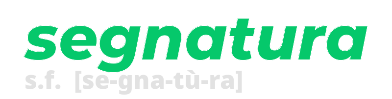 segnatura