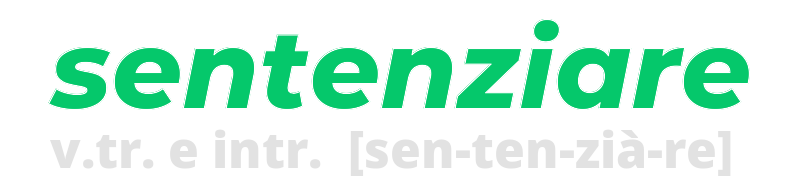 sentenziare