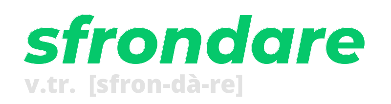 sfrondare