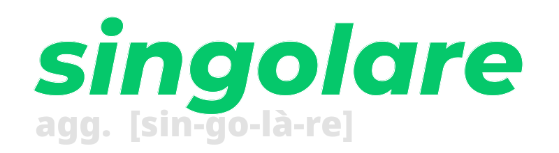 singolare