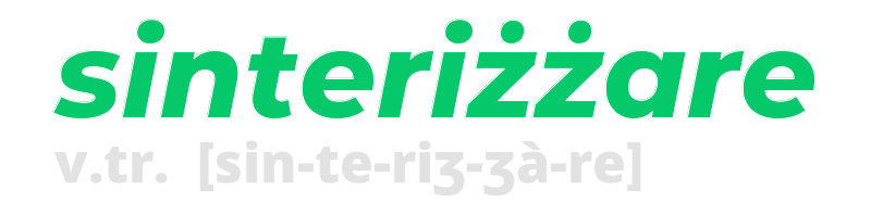 sinterizzare