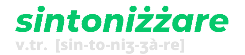 sintonizzare