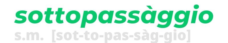 sottopassaggio