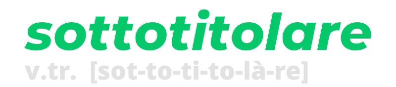 sottotitolare