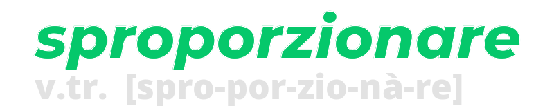 sproporzionare