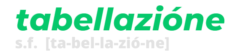 tabellazione