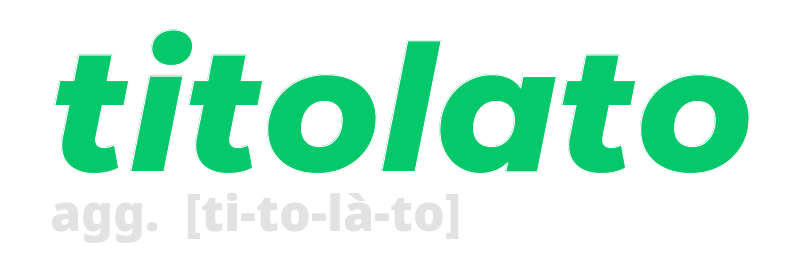 titolato