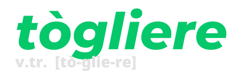 togliere