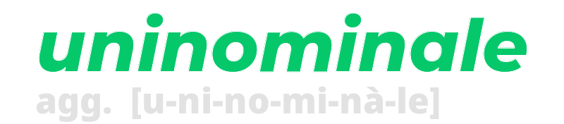 uninominale