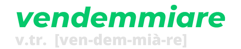 vendemmiare